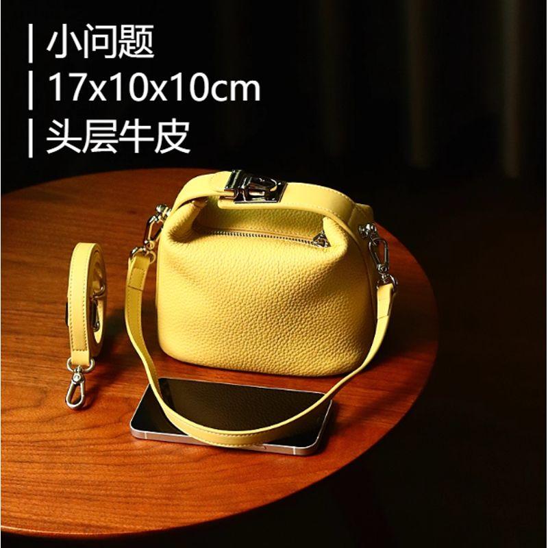 [Clearance Special Offer] First Layer Cowhide Women Bag Genuine Leather Bag Skeleton-Skin