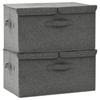 Storage Boxes 2 Pcs Fabric 50 X 30 X 25 Cm Anthracite