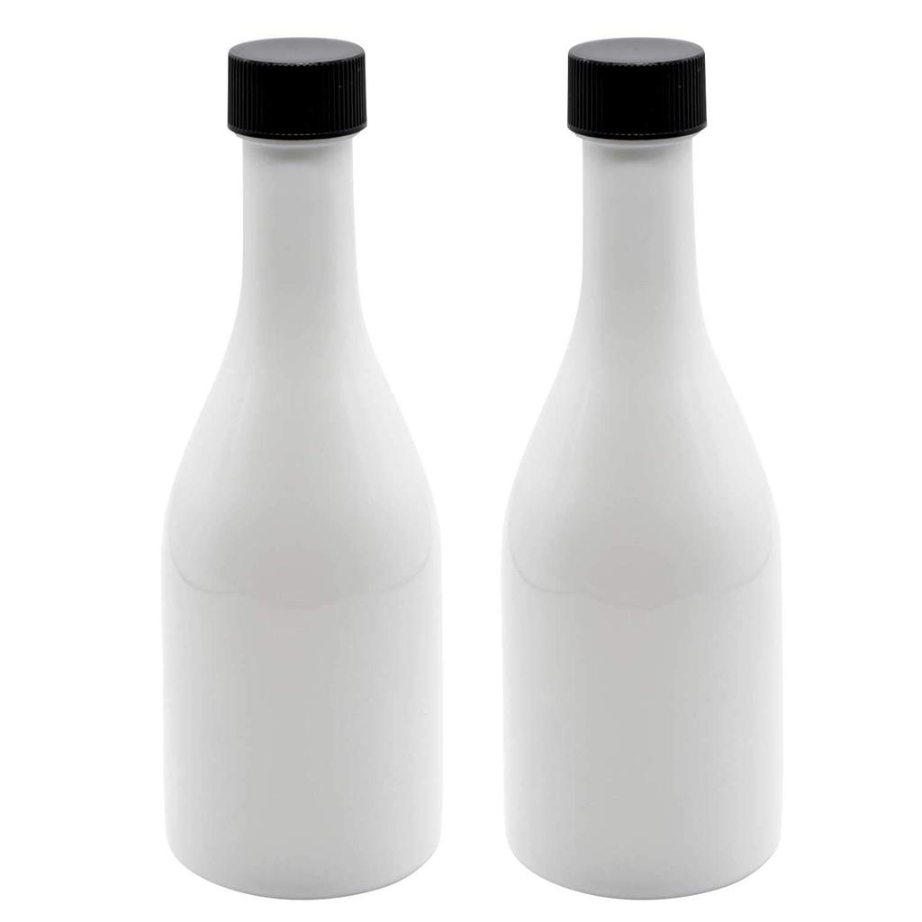 Otsuka Glass Kitchen Decor Storage Bottles (Jugs), Beverage Bottles, 300ml, Set of 2, White, Made In Japan, SD300-AITO-2P