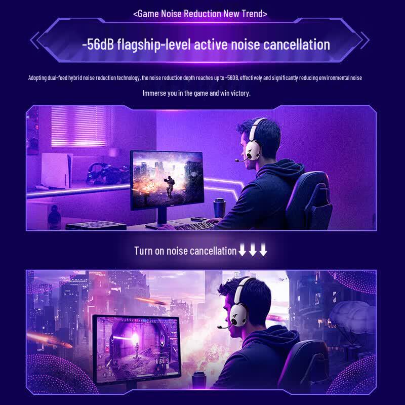 Picun UG10A Noise-Cancelling Wireless Gaming Headset