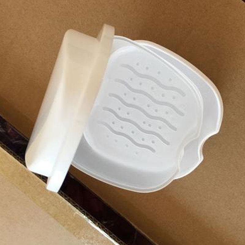 Apple Shape Denture Bath Box Case Dental False Teeth Storage Box With Hanging Net Container