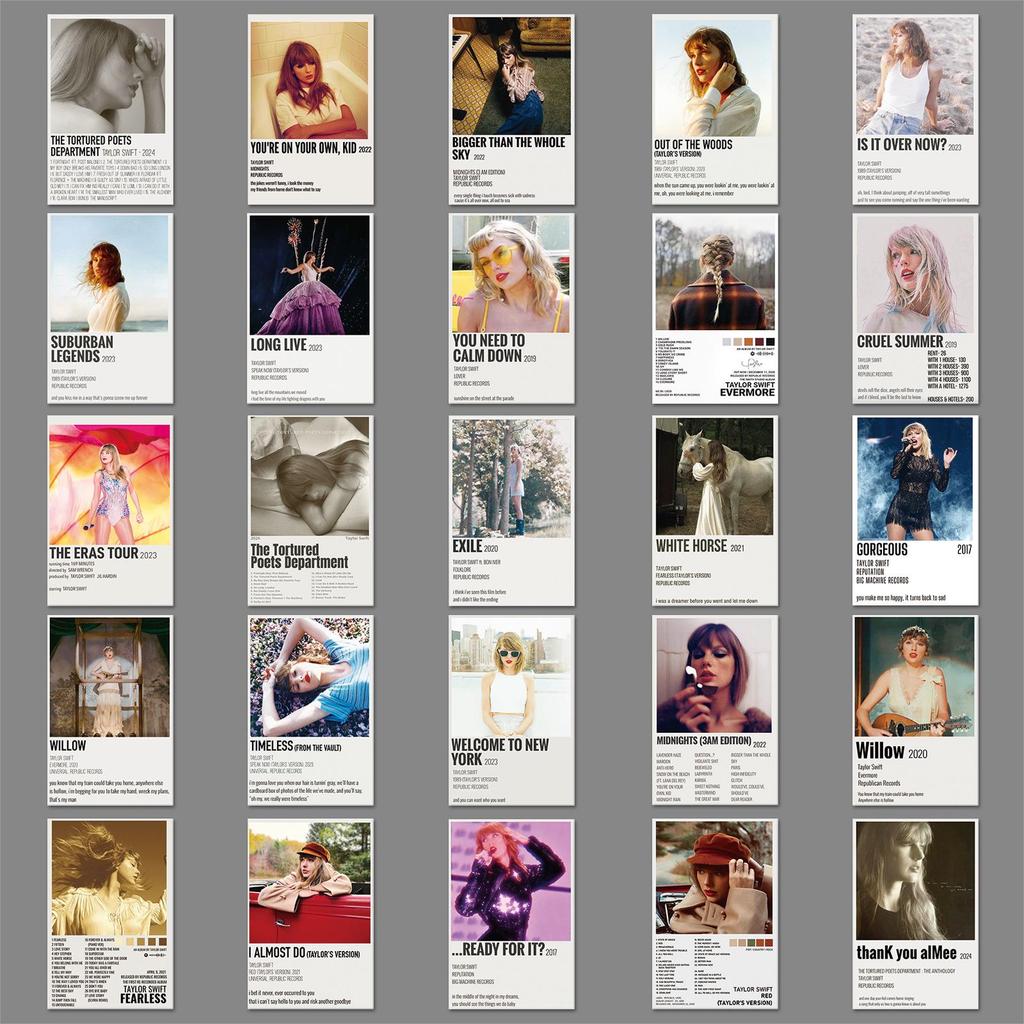 50 Adesivi Poster di Taylor Swift - Diario Stellare, Cover per Telefono, Decorazione per Casco