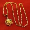 Elegant Gold Plated Alloy Pendant Necklace Women Water Wave Chain Minimalist Floral Geometric Design Locket 21-50cm