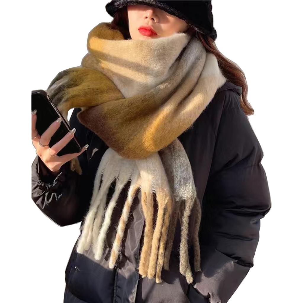 Christmas Long Plaids Blanket 245cm Oversized Winter Fall Warm Scarf Tartan Scarves Wrap Shawl Classical Tassels