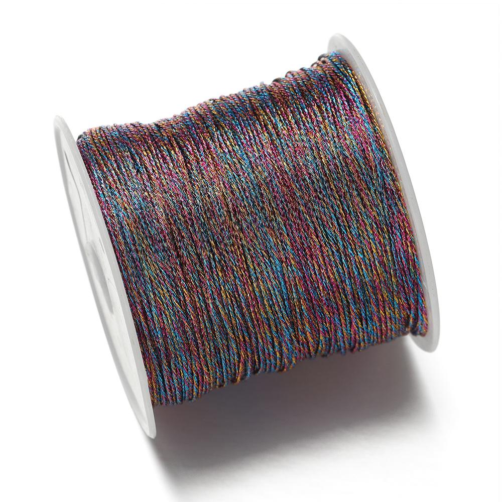 1Pc 0.2-0.8mm Multi-Color Braided Thread Macrame Cord String for DIY Bracelet Necklace Tassels Beading Craft Rope