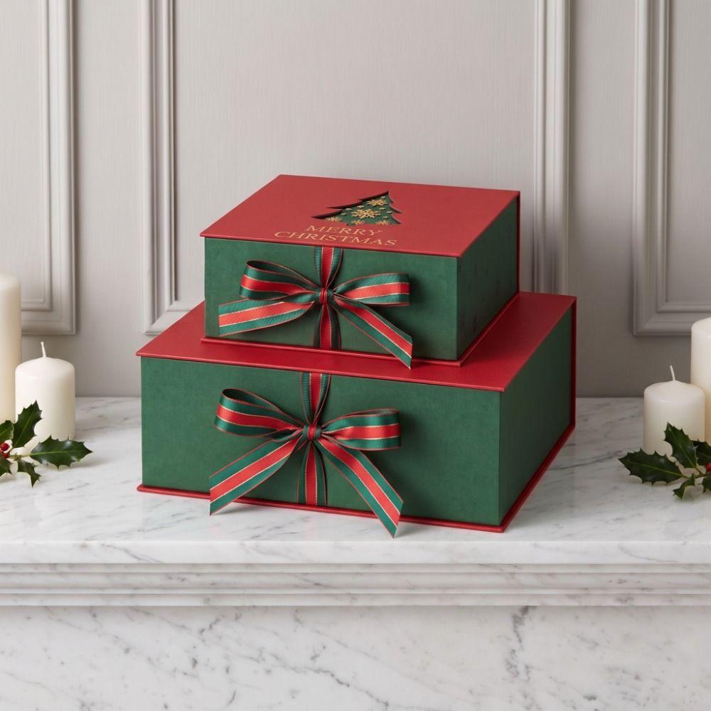 Weihnachtsbaum Weihnachtsgeschenke Schachtel Klappdeckel Geschenkverpackungsschachtel Feiertagsverpackungsschachtel Weihnachten