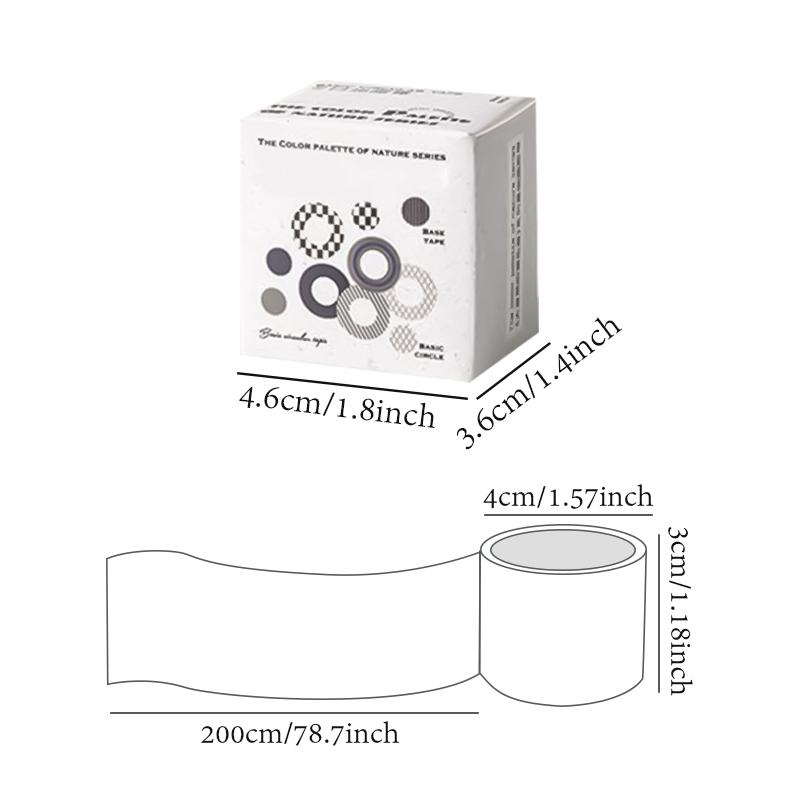 Mr.paper Dot Sticker Tape Four Seasons Natural Color Tape Handbook Decoration Mobile Computer Art Decoration