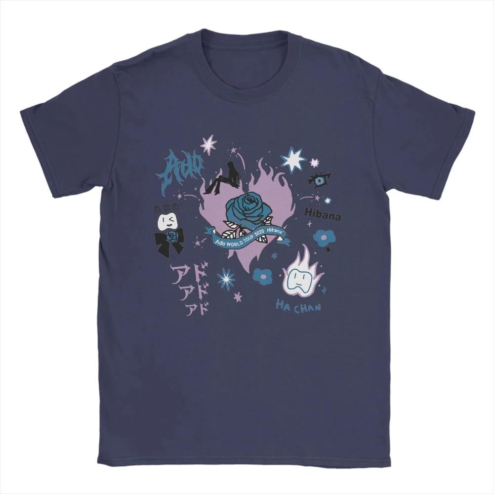 Ado WORLD TOUR 2026 Hibana TShirt for Unisex Women Novelty Cotton Tee Shirt Crewneck Short Sleeve T Shirt Graphic Printed Tops