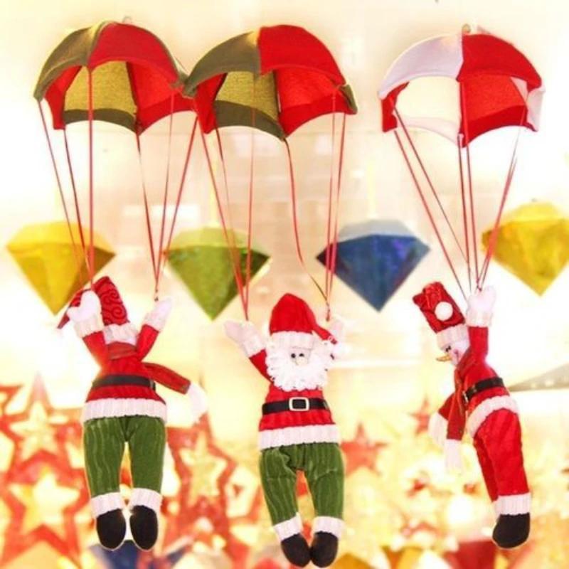 Santa Claus Snowman in Parachute Christmas Tree Hanging Ornament Xmas Decoration