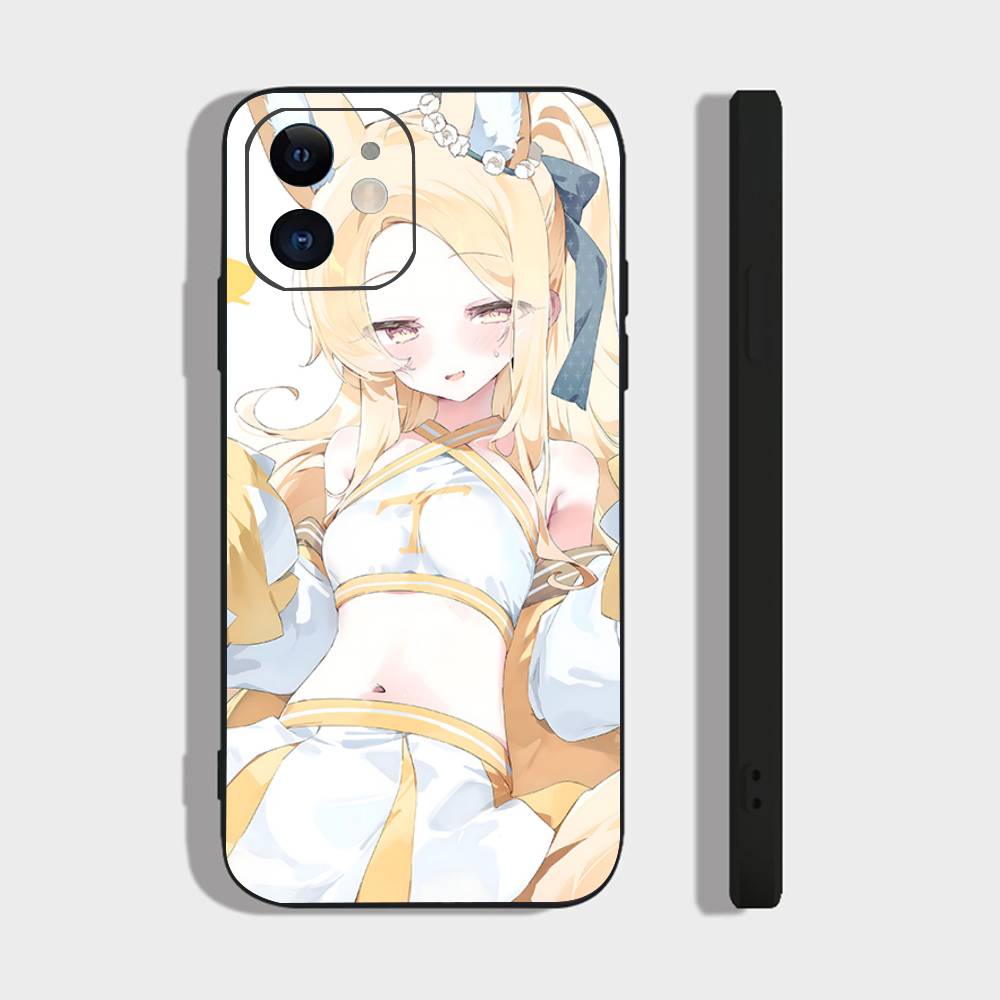 

Seia Anime Games Blue Archive Phone Case For IPhone 17 Air 16 15 14 13 Pro Max 11 12 Black Silicone Cover IPHONE 16