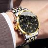 OLEVS Luxury Quartz Watch For Men Roman Scale Moon Phase Chronograph Man Watches Waterproof Luminous Calendar Wrist Watch