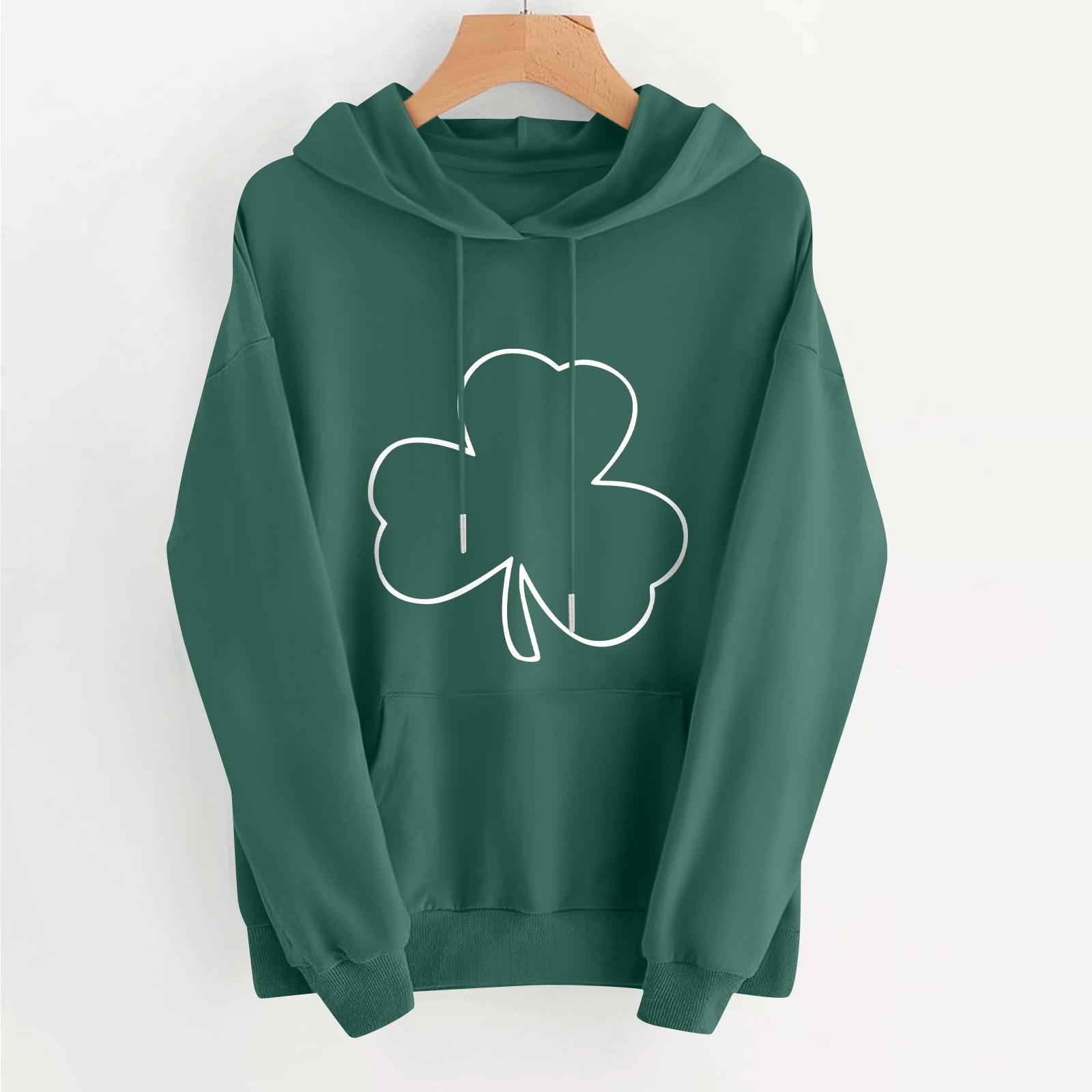 

Жіночий модний легкий жіночий пуловер з довгими рукавами та кишенями, ошатне худі з малюнком S