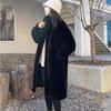 Women Faux Fur Coat Solid Long Fur Coat Fluffy Luxury Loose Casual Stand Up Collar Fur Coat Outerwear Winter