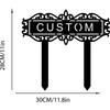 Metal Garden Sign Stake, Flower Yard Decor, Personalized Name Stake, Outdoor Garden Ornament