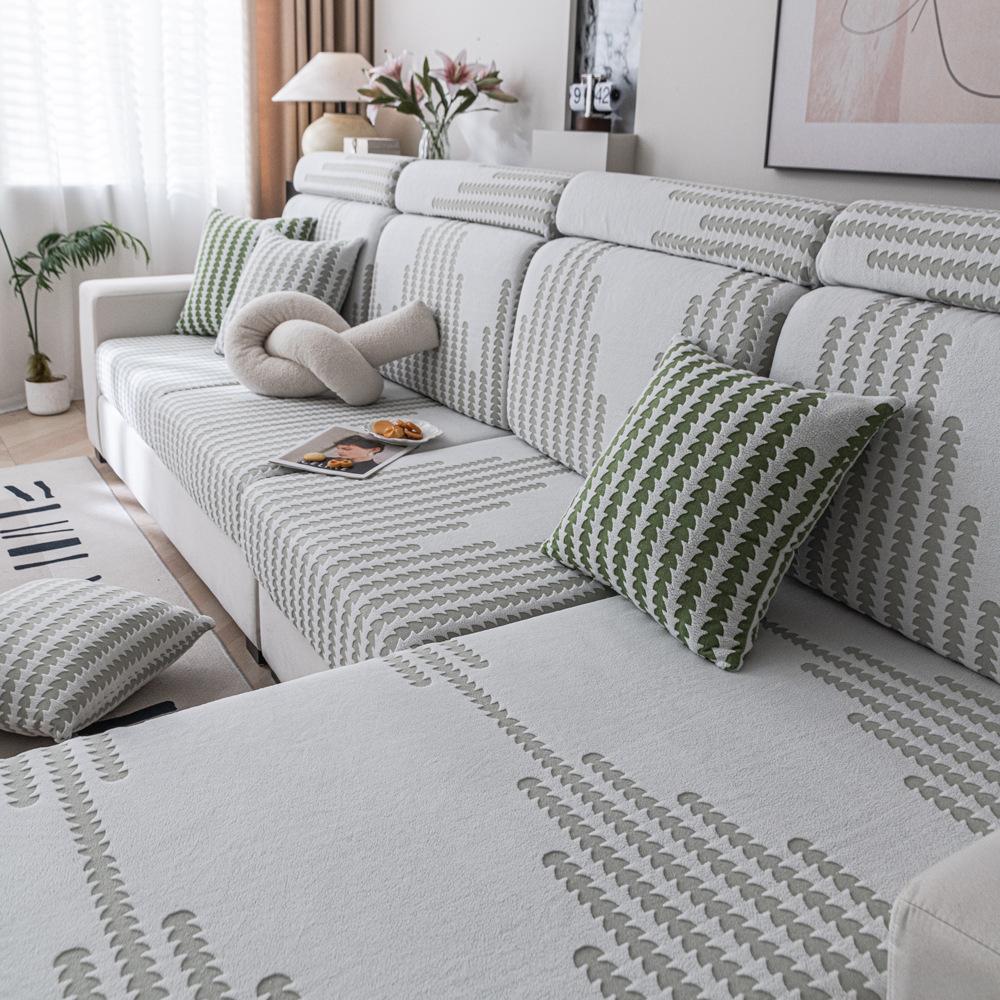 All-season Universal Non-slip Chenille Sofa Cover Simple Design Full Package Cat Scratch-resistant Cross-border