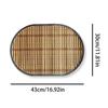 Oval Edge Bamboo Braided Placemats Washable Heat Resistant Table Place Mat for Home Kitchen Xmas Dining Table Party Decor