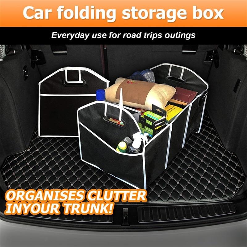 Car Trunk Organizer Foldable Car Storage Box Car Large Capacity Luggage Storage with Reinforced Handles for Cars Trucks SUVs