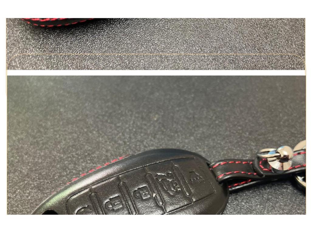 Genuine Leather Key Case for Infiniti QX50/Q50/QX60/Q60 Smart Key Fob (4-Button/5-Button)