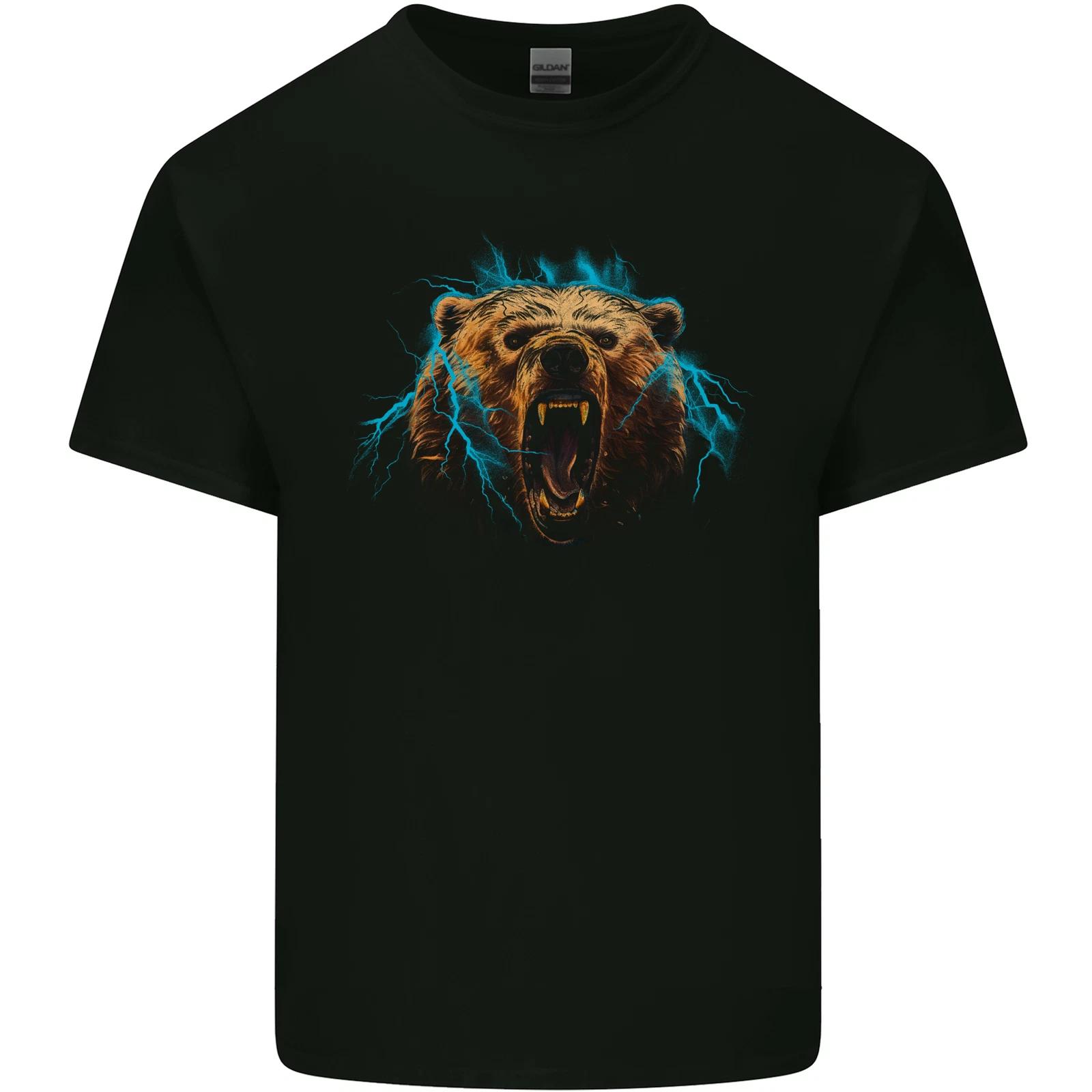 Bear Lightening Bolt Kids T-Shirt Childrens S