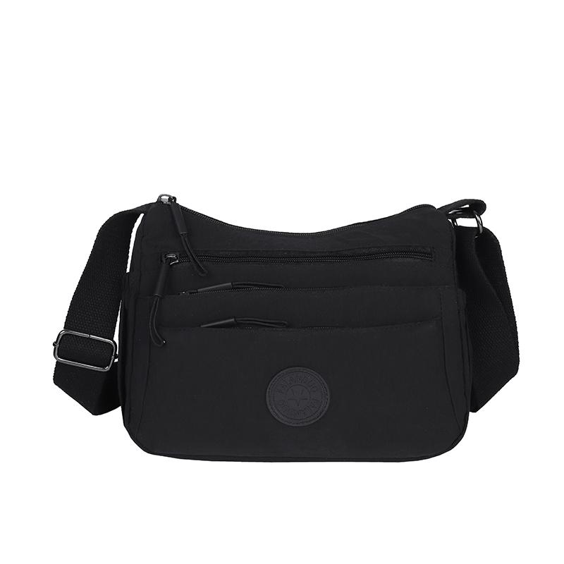 Solid Color Crossbody Bag Women's Multi-Compartment Lightweight Shoulder Bag