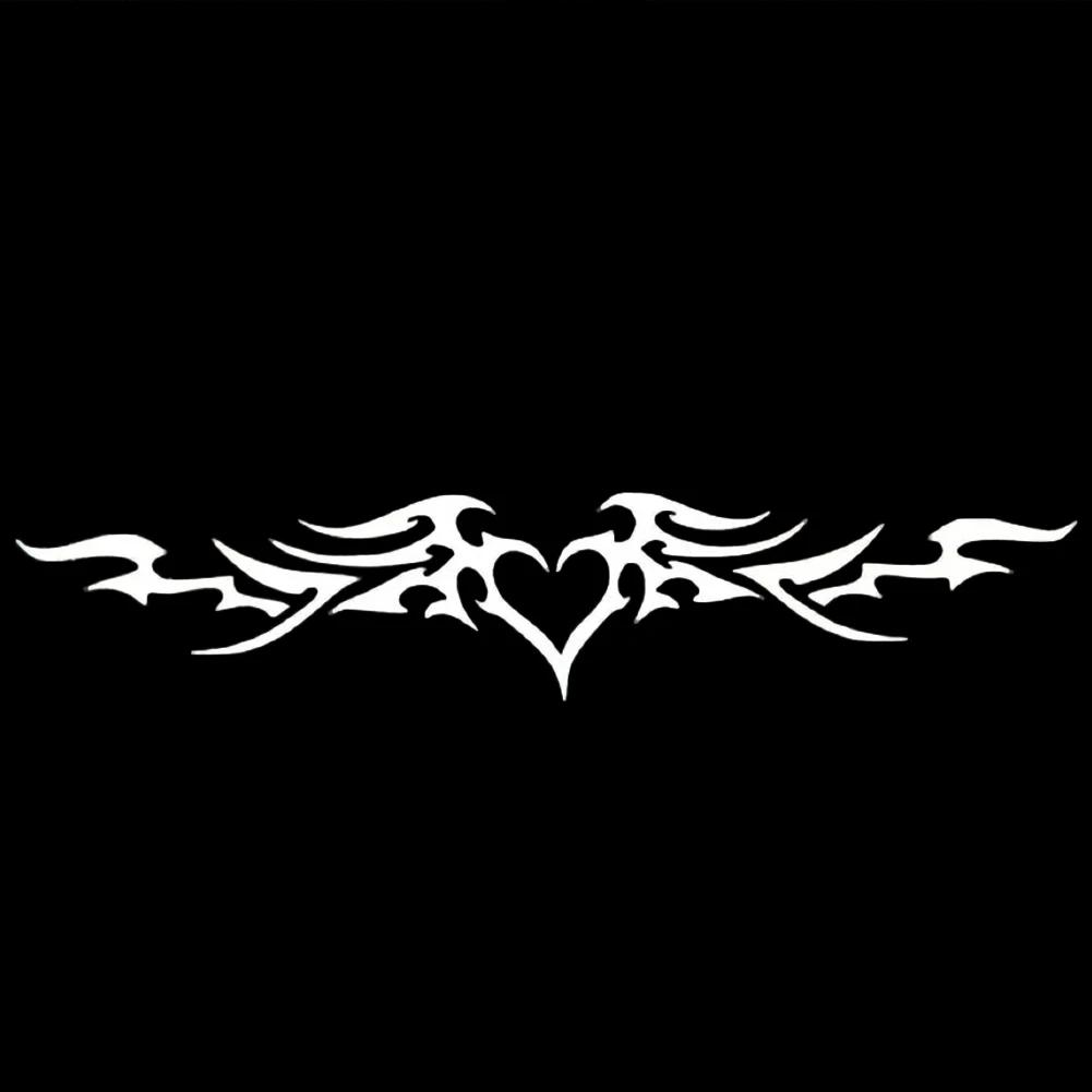 DIY Heart Wings Car Windshield Sticker Vinyl Film Self-Adhesive Auto Decor Removable Vehicle Tuning Accessory
