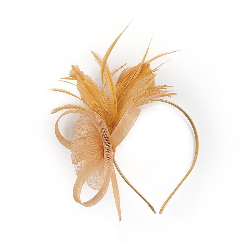 1 Pièce Bandeau Coiffe Plume Ornements de Cheveux Bandeau Élégant pour Femmes Vintage Dames Maille