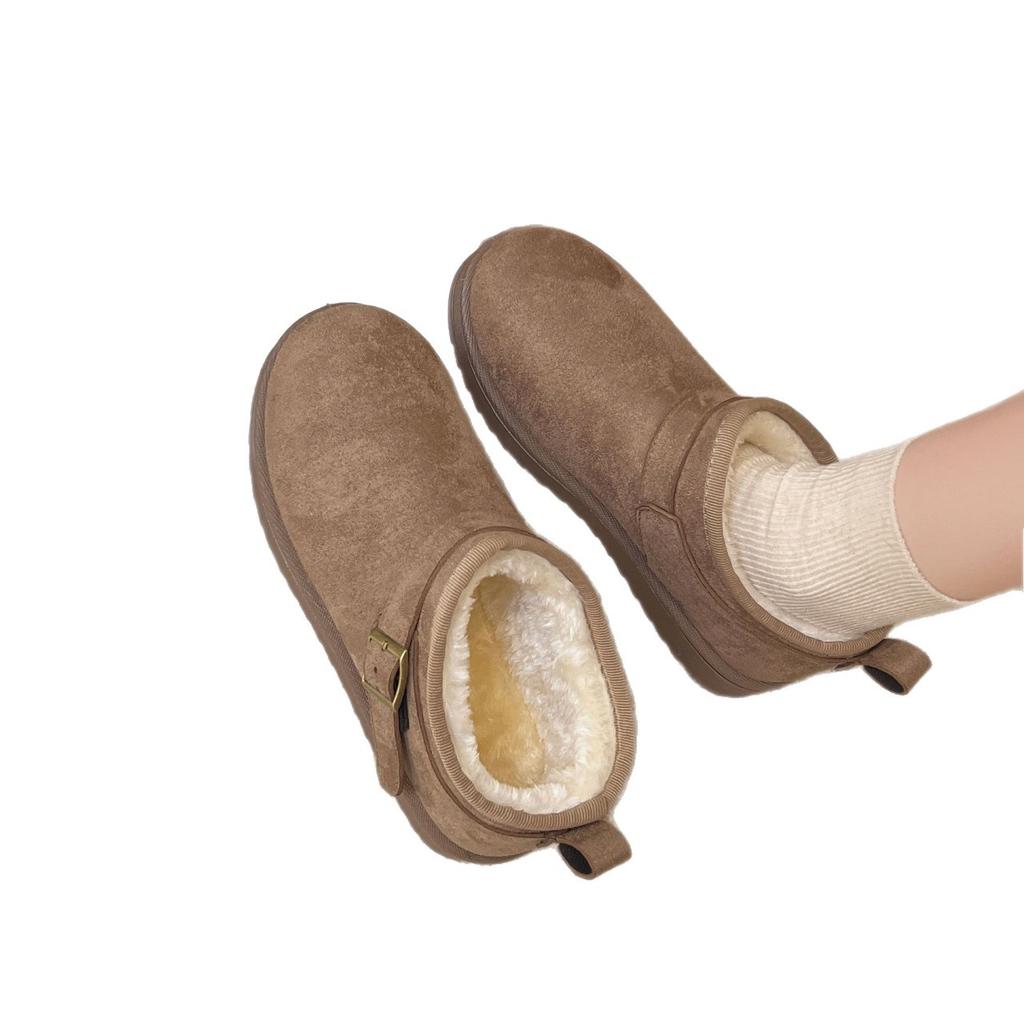 thick-soled snow boots for women's winter new velvet thickened warm short boots comfortable warm wear-resistant cotton shoes for women