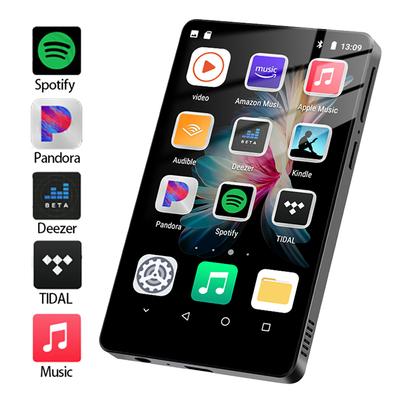 MP3 prehrávač s Bluetooth a WiFi 4-palcový celodotykový MP4 prehrávač s reproduktormi Android digitálny HiFi zvukový prehrávač hudby