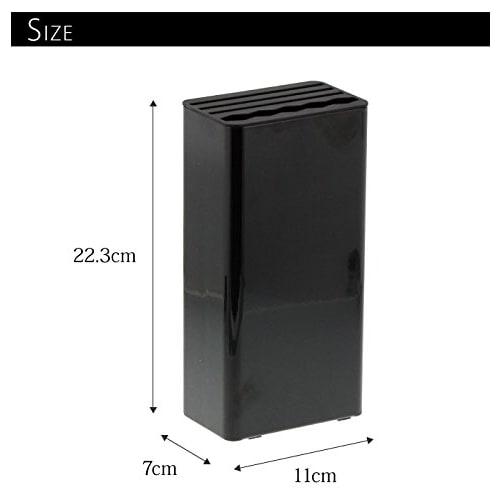 Yamazaki Jitsugyo Kitchen Knife & Scissors Stand Black Approx. W11 x D7 x H22.3cm Tower Knife Holder Knife Stand 3513