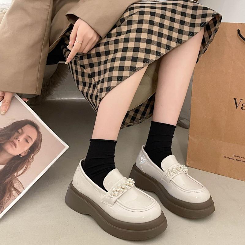 Women's Shoes Platform Round Toe British Style All-Match Oxfords Casual Female Loafers Shallow Mouth Flats Mary Janes Footwear