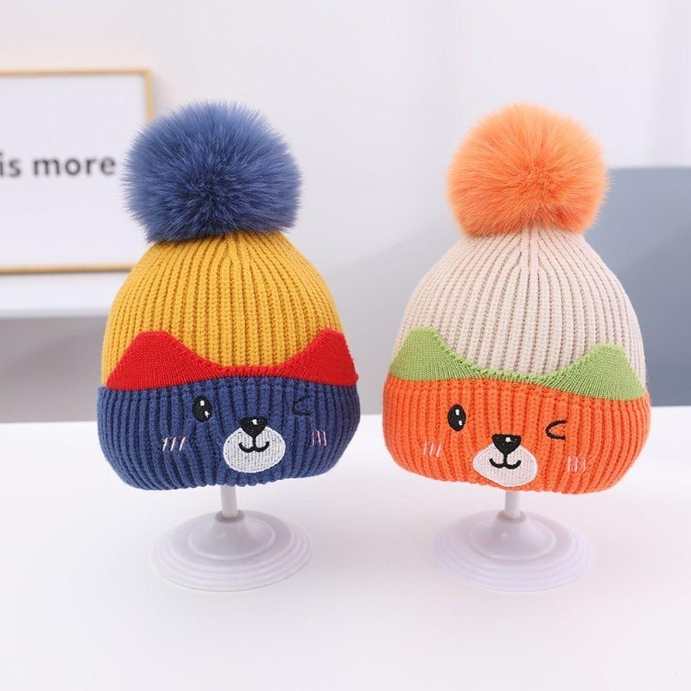 Wool Children Beanies Cute Dinosaur Kids Cap Baby Wear Children Cap  Boy Girl