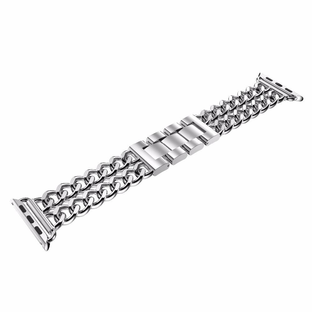 Steel Wrist Watch Band for Apple Watch Series 10 46mm/Ultra 2 Ultra 49mm/9 8 7 45mm/SE (2023) SE (2022) SE 6 5 4 44mm/3 2 1 42mm