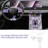 For Dodge Attitude 2024 2025 Car Interior Center Console Transparent TPU Protective Film Anti-scratch Repair Film Refit Sticker