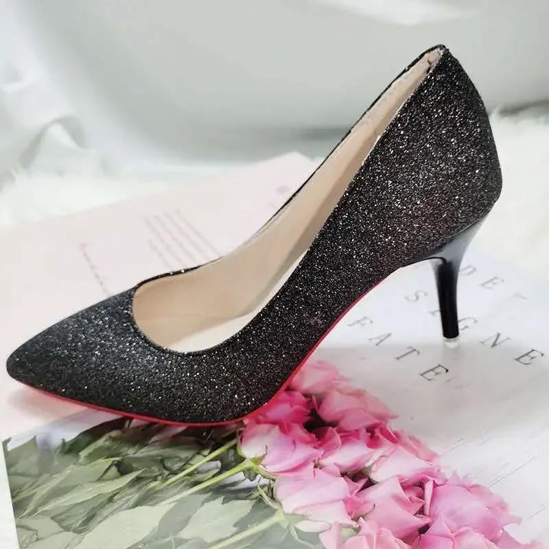 2024 Fashion High Heels 35-45 Plus Size Women Shoes 12cm Thin Stiletto Banquet Wedding Shoes Sexy Pointed Toe Ladies Party Shoes