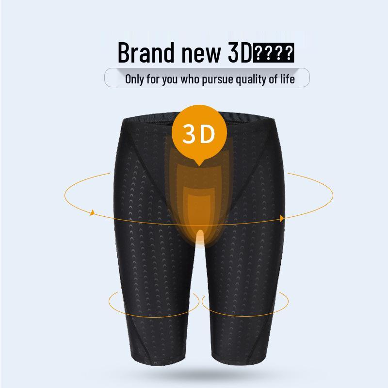 Huke Herren Übergröße Haihaut Schnelltrocknend Wasserdicht Badehose mit Flachem Bein und Kordelzug