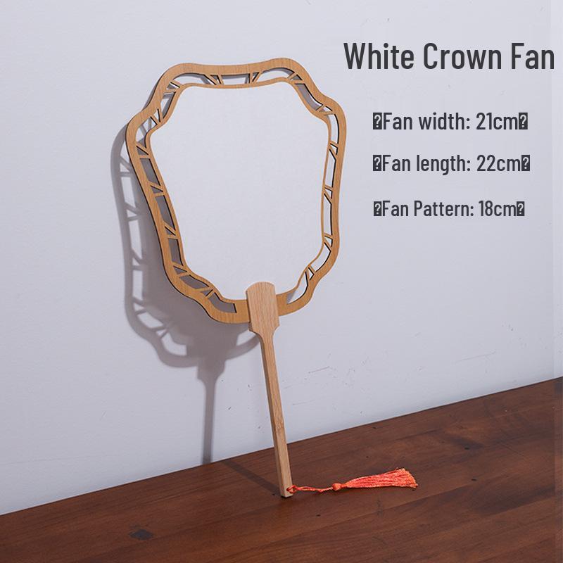 Thick Xuan Paper Hollowed Round Fan: High-Grade Double-Sided Blank Ancient-Style for French Painting & Calligraphy