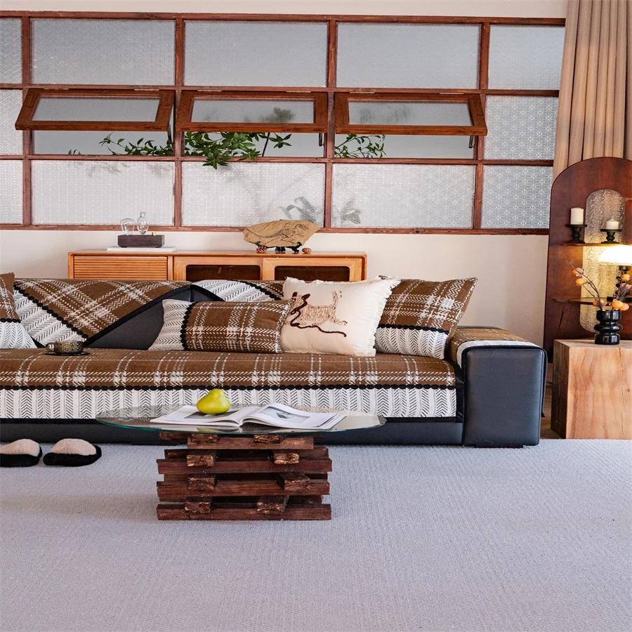Sofa Cushion Four Seasons Universal Simple Modern Cover Cloth Non-Slip Cushion Light Luxury Sofa Cover Cover Towel