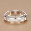 Men's 99% Pure Sterling Silver Ring with Six-Character Mantra - Retro Thai Index Finger Ring, Artistic and Stackable.