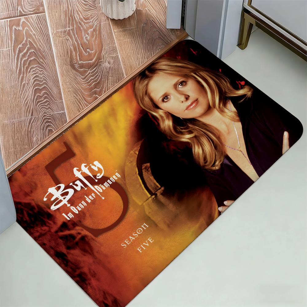 Buffy The Vampire Slayer Classic Movie Floor Mat Cozy Flannel Soft Thick Non-Slip Mat For Living Room Bedroom Kitchen Decor Rugs