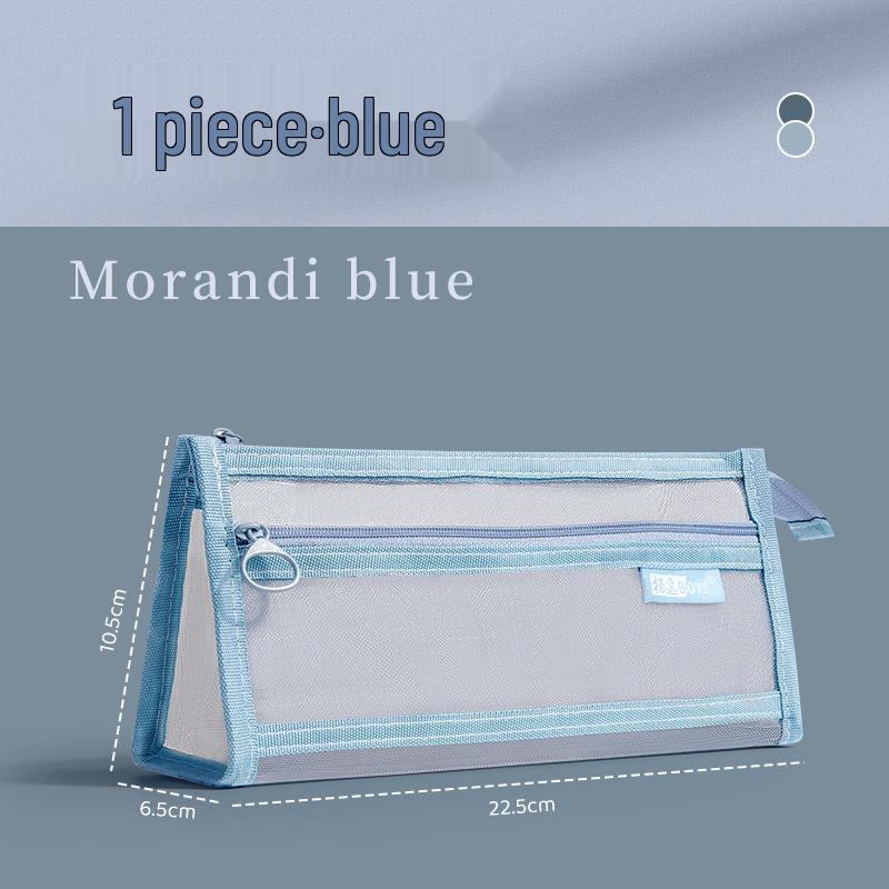 High-Capacity Transparent Mesh Pencil Case - Durable, Elegant & Ideal for Students