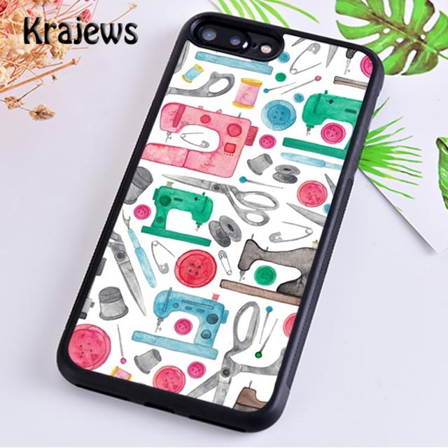 love Sewing Machine Pattern For iPhone 17 Air 16 Phone Case Cover 15 14 plus 12 13 pro max coque Fundas