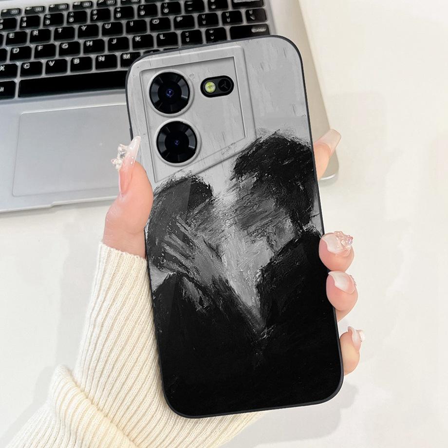 For Tecno Pova 5 Pro 5G Funda Soft Silicon Capa Moon Night Artistic Printed Fundas On Tecno LH8n Back Cover Camera Protection