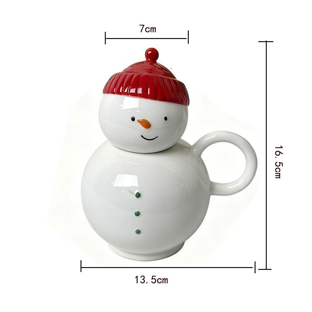 

Snowman Ceramic Soy Sauce Vinegar Pot Bottle Kitchen Seasoning Bottle Oil Bottle with Lid Kitchens Accessories Christmas Gifts