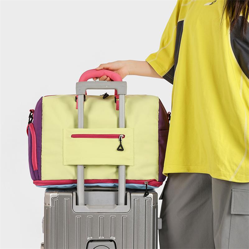Contrast Color Travel Bag Women's Multi-Layer Storage Bag Crossbody Bag