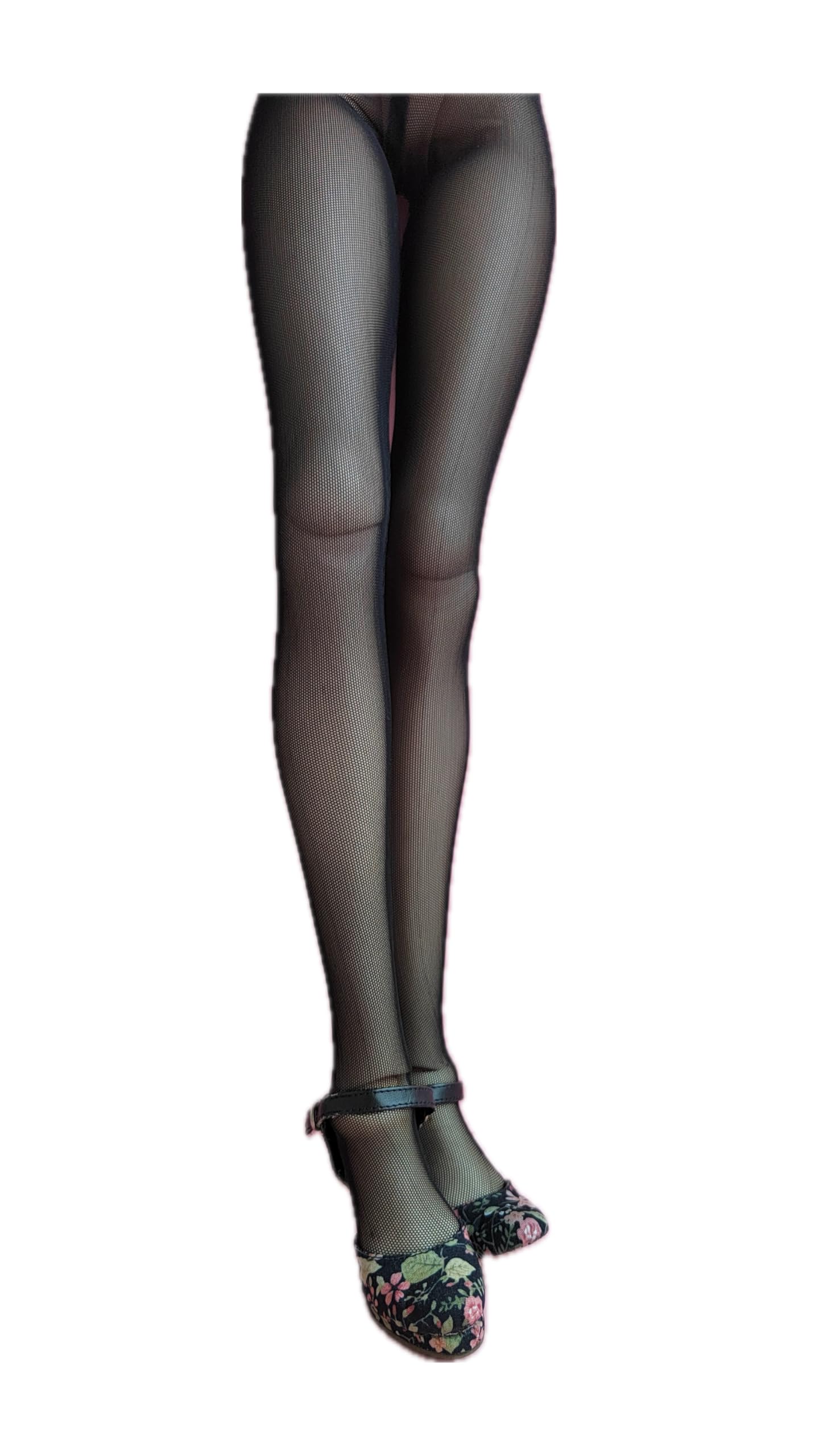 

BJD Doll Girl Outfit - 13 Doll Stockings - Tights for 34 Dolls - White, Black, Wine Red (Black)