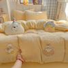 Winter Plush Velvet Bedding Set: Flannel Fleece Sheets & Teddy Duvet Cover