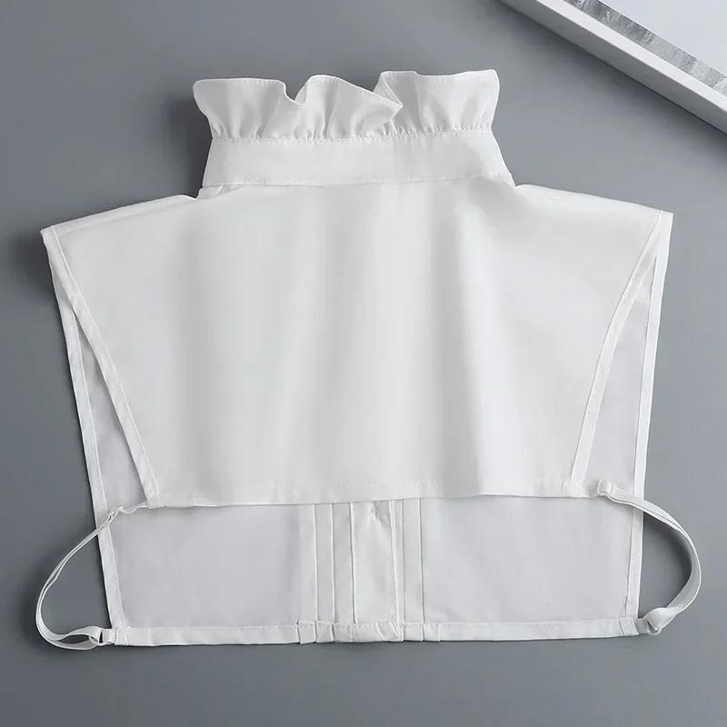 Kvinner Volanger Stå Falsk Krage Halvskjorte Blonder Avtakbar Halskrage Dekorasjon Kvinne Bluse Topper Falsk Krage