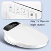 Smart Toilet Cover Bidet Toilet Seat Remote Control Black LED Nightlight Elongated Air Dryer Multiple Spray Modes Nozzle