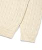 WACKY WILLY Basic Cable Knit Pullover Cream