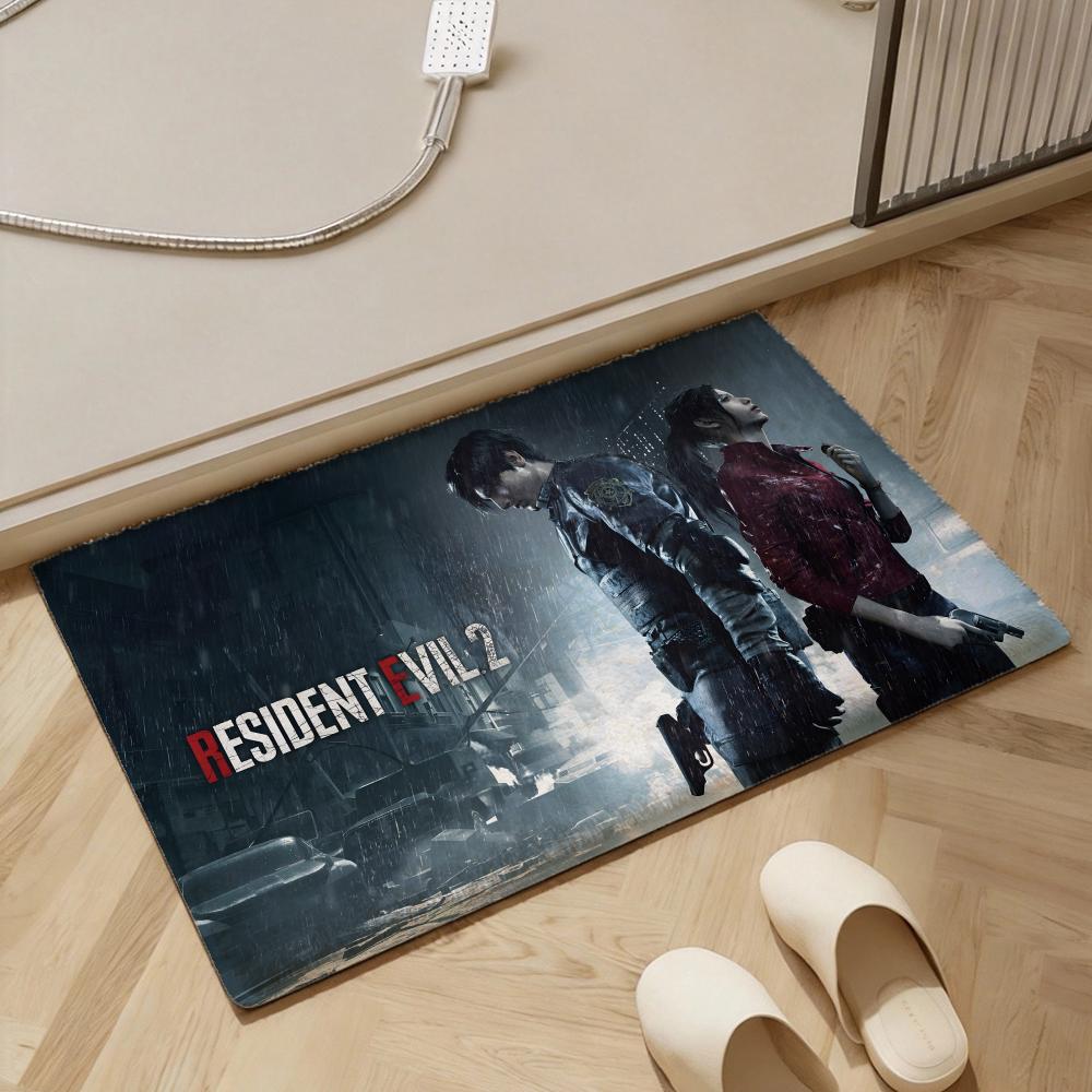 Game R-Resident evil Floor Mat Thickened Soft Flannel Mat Non-Slip Absorbent for Living Room Home Decor